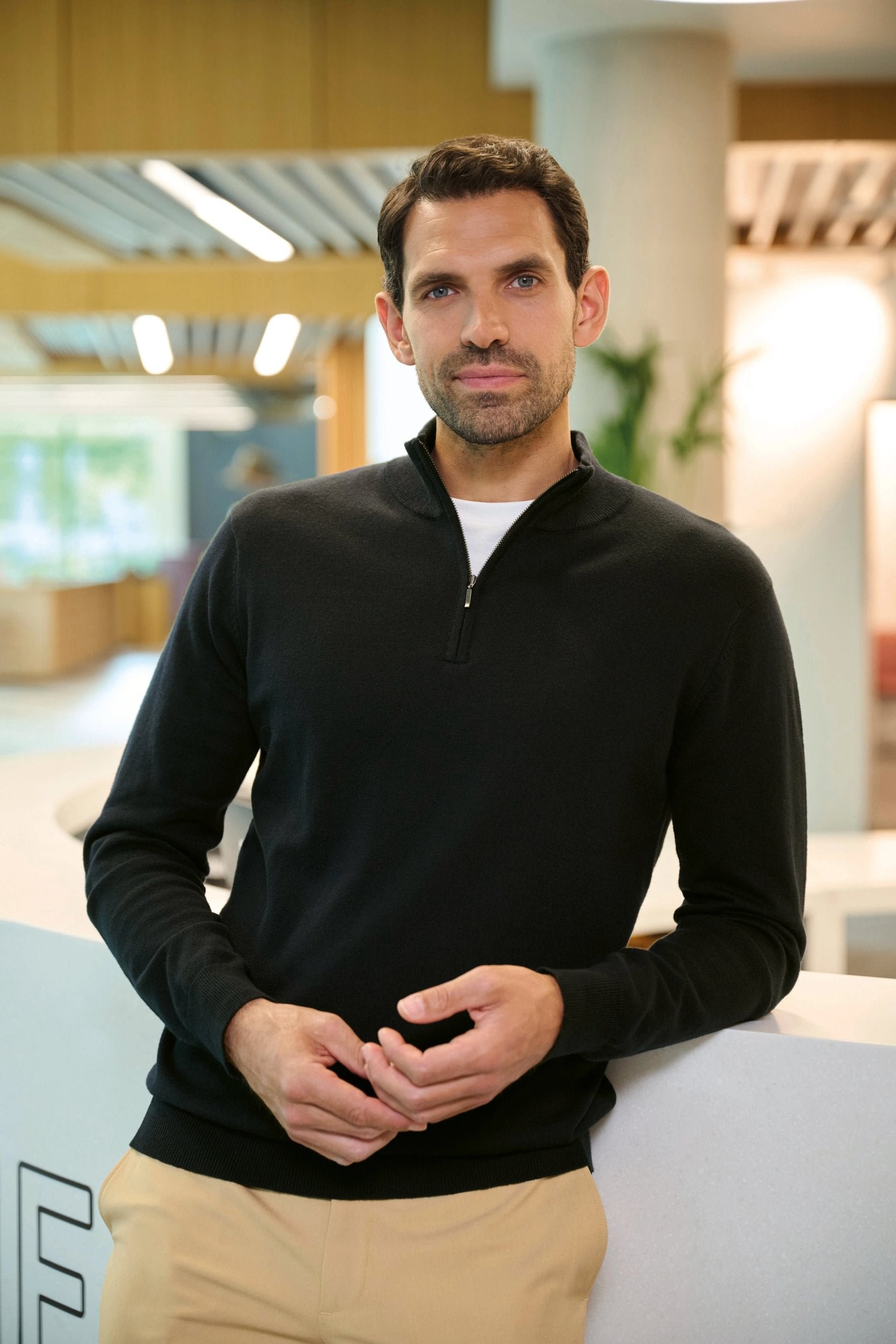 JUF 26-001 Premium Half Zip Pullover aus Merino Wolle (Brook Taverner)