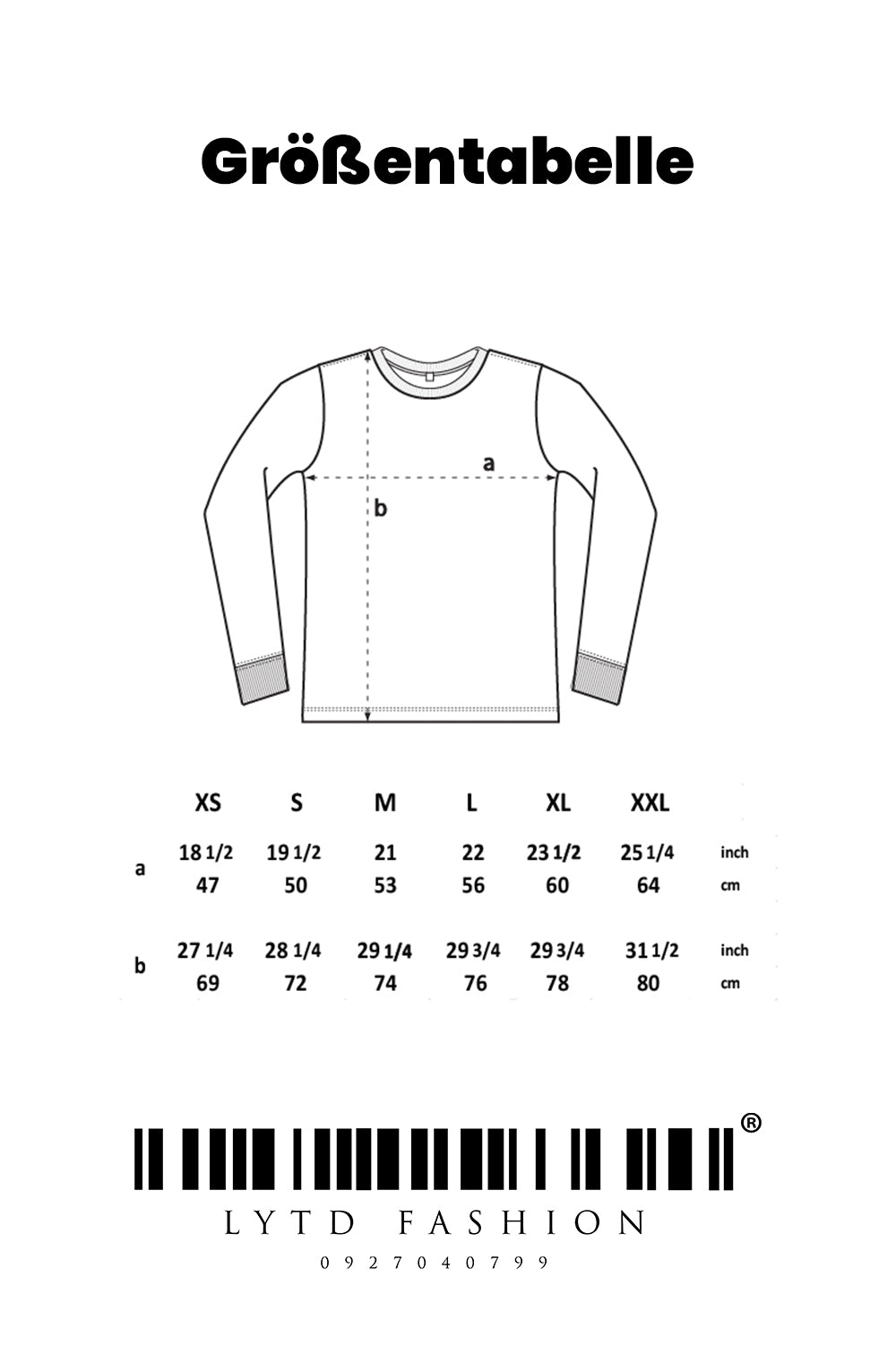 EP18L Unisex Organic Longsleeve langarm T-Shirt