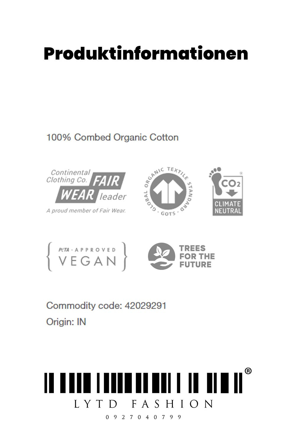 EP70 Onsize Organic & Fair Shopping Bag