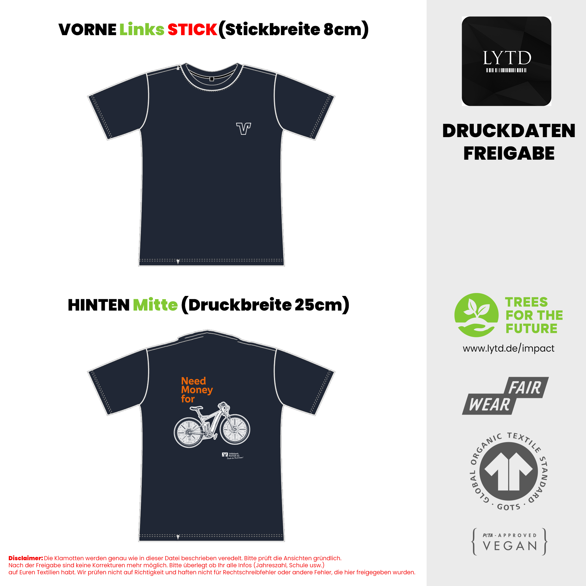 Volksbank Bocholt 26-003 V2 Bike Organic Oversized T-Shirt