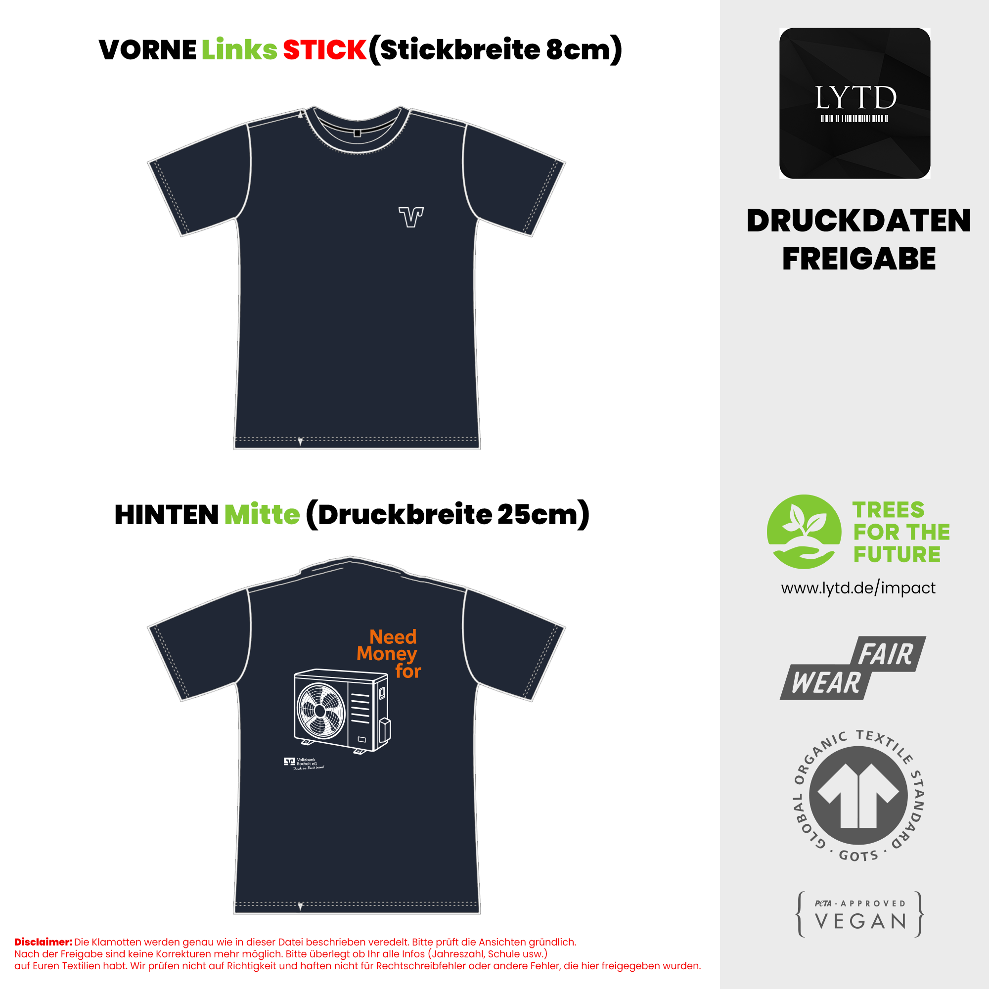 Volksbank Bocholt Sample V3-Wärmepumpe Organic Oversized T-Shirt