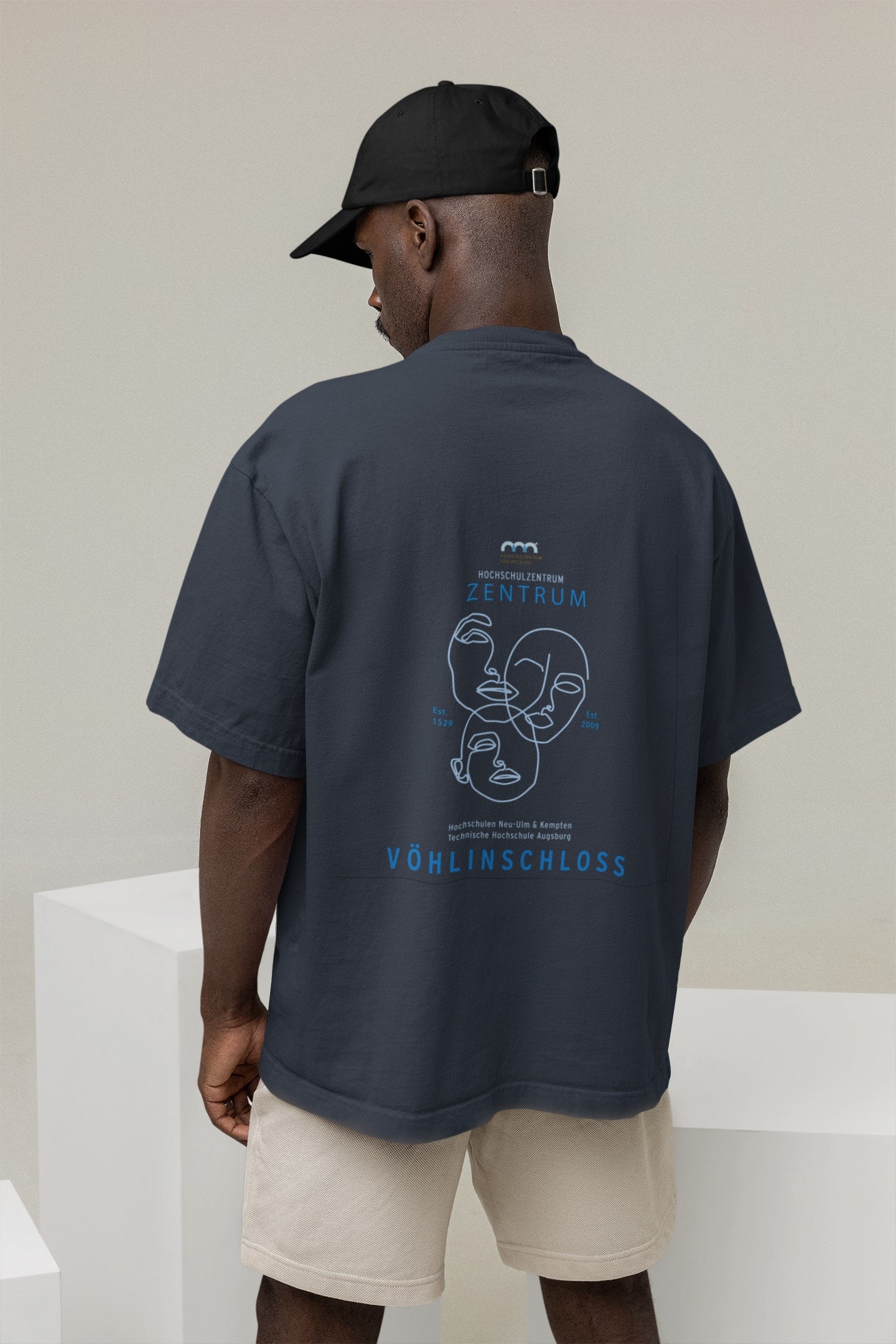 HSZ Vöhlinschloss 2025 Blue Print Organic Oversized T-Shirt (Neutral)