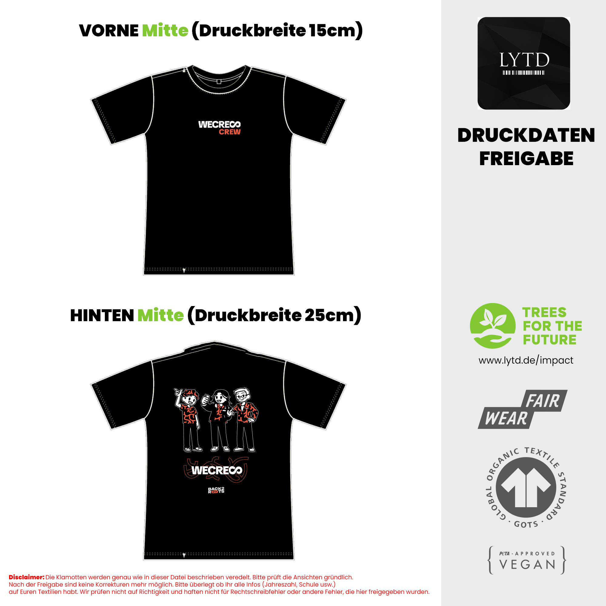 Back2Roots (TEAM) Men Organic Regular T-Shirt 190gsm