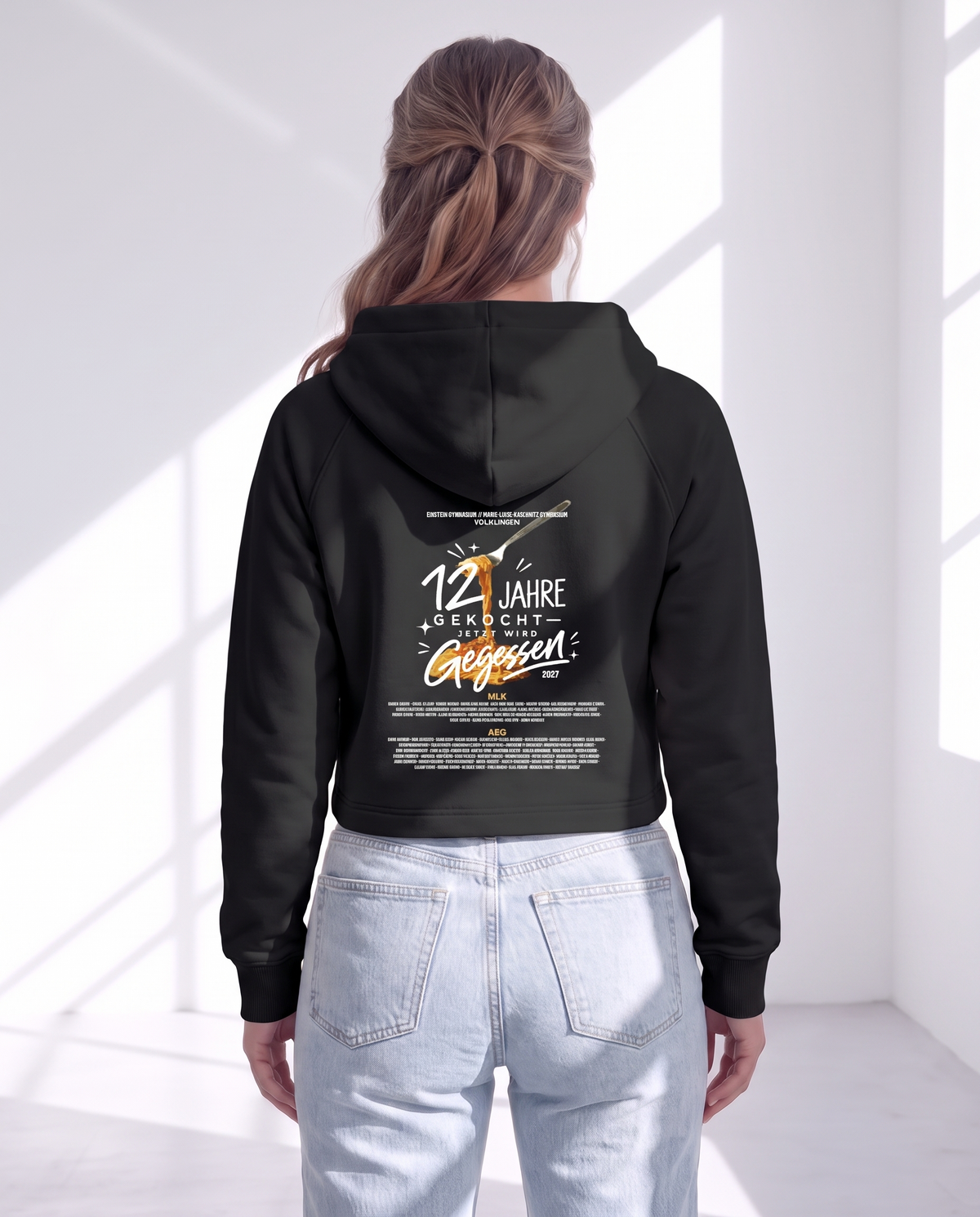 AEG Women Cropped Zip Hoodie