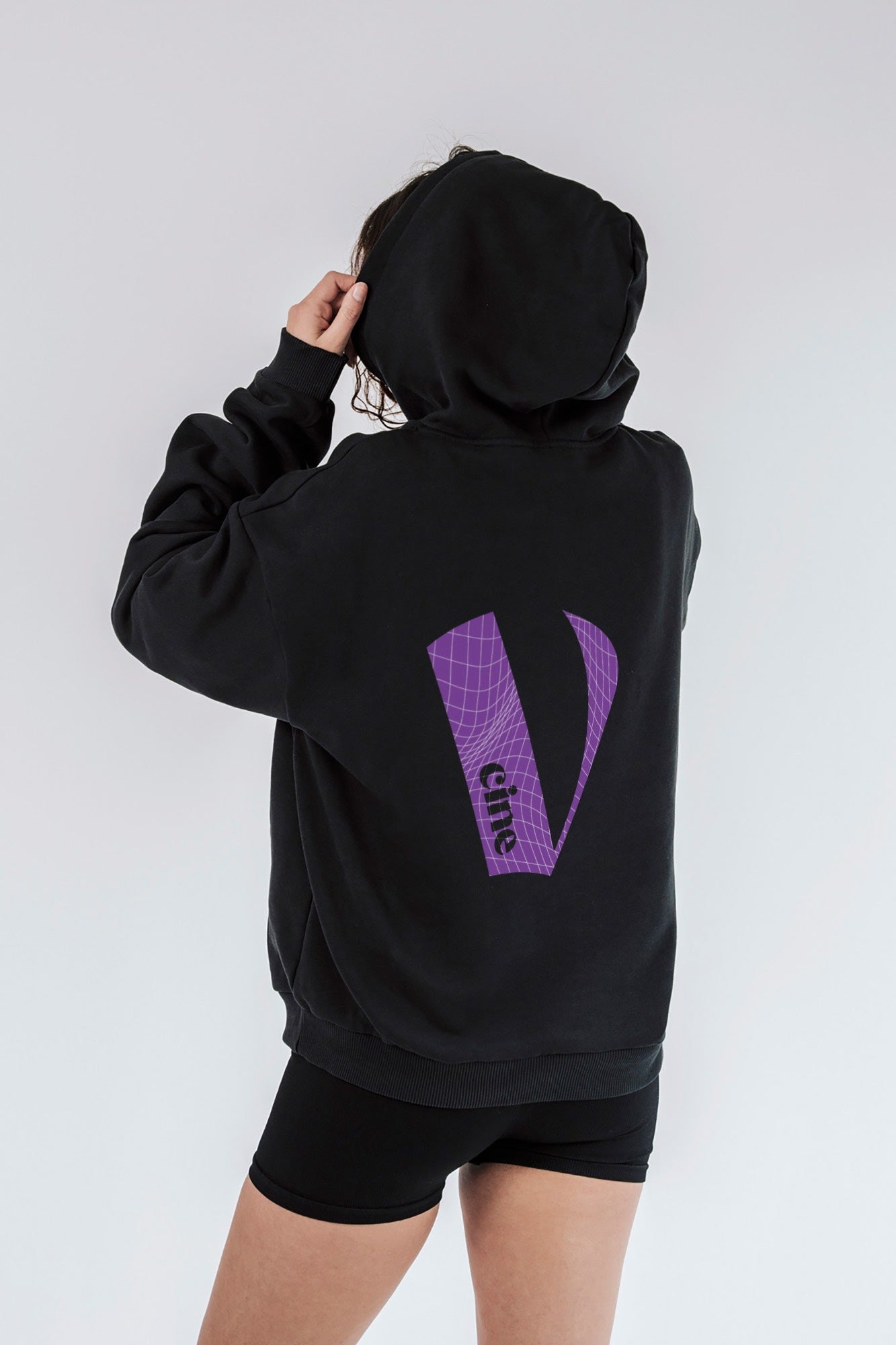 Vcine Media 2025 Organic Extra Heavy Oversized Hoodie with Purple Design (LYTD)