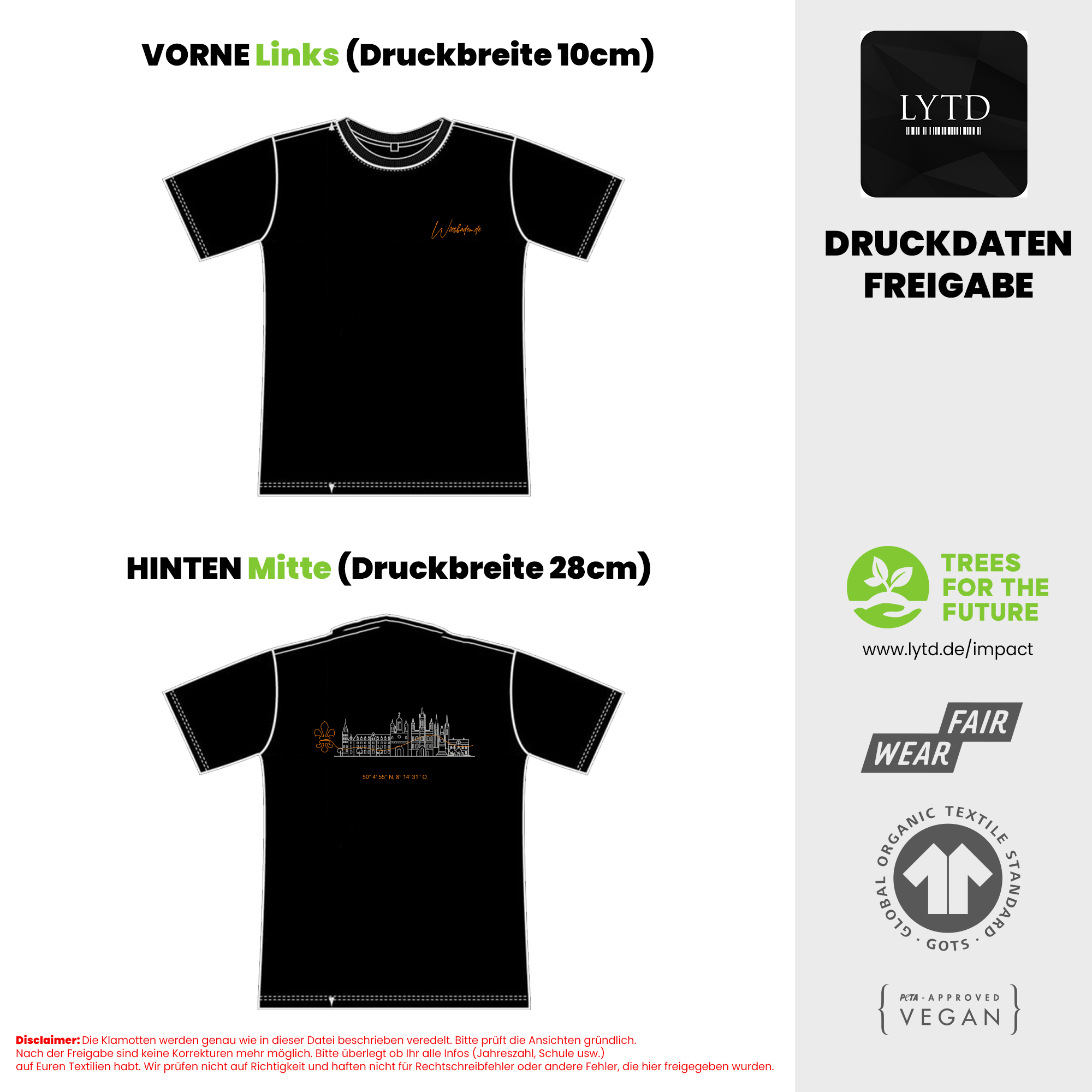 Landeshauptstadt Wiesbaden 26-003 Men Organic Regular T-Shirt 190gsm