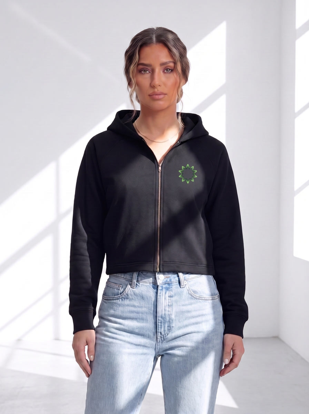 KBZ-Saarlouis SK26-001 Women Cropped Zip Hoodie